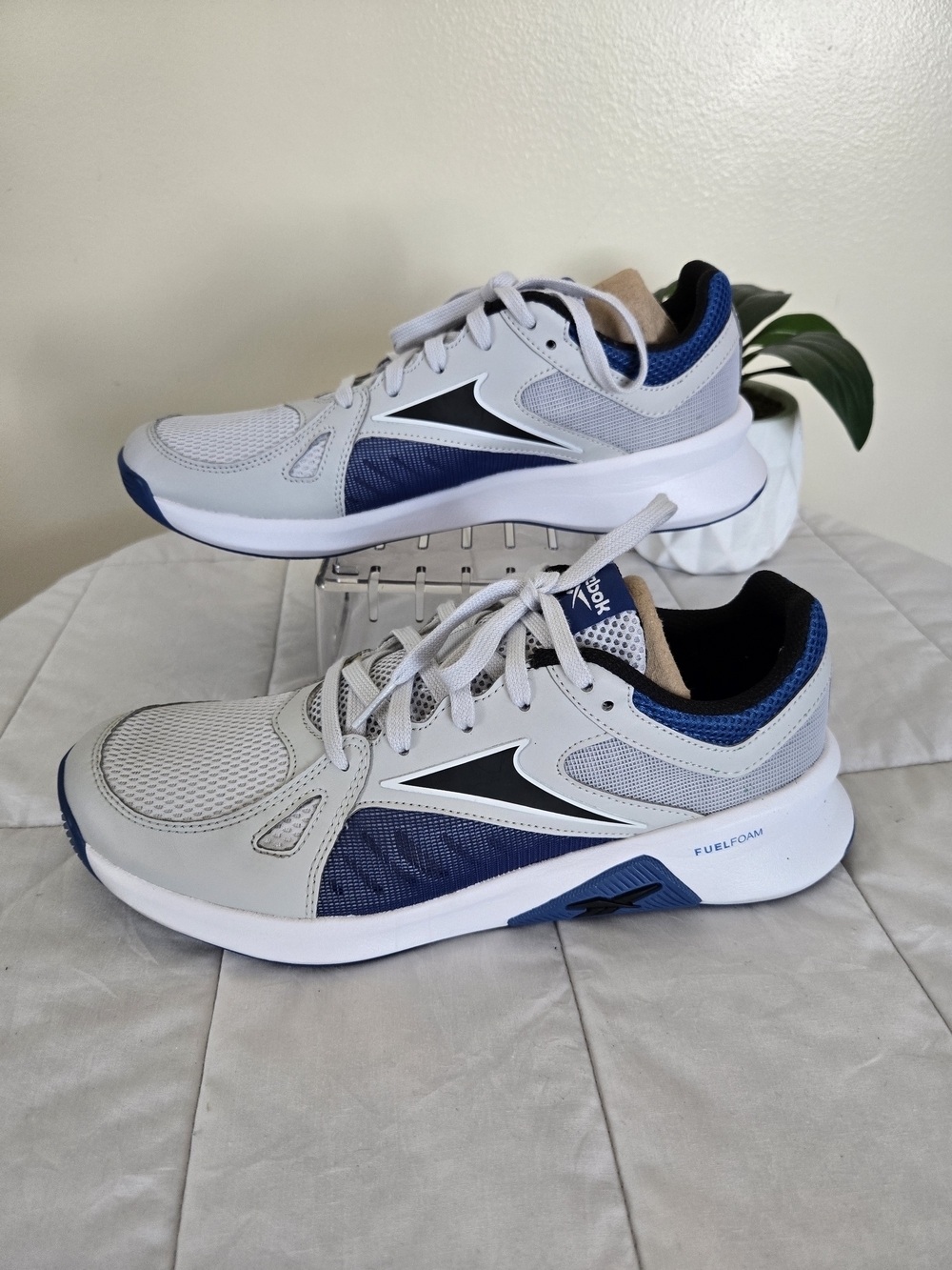 Reebok Advanced Teainer Grey Vector Blue Men's Athletic Sneakers Size 8.5